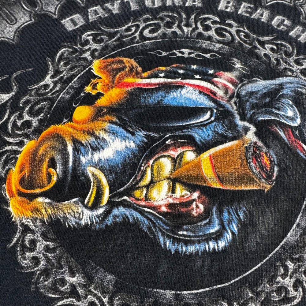 Vintage Daytona Bike Week 2005 Slick Designs Graphic T-Shirt Mens XL Black Good - Picture 11 of 11
